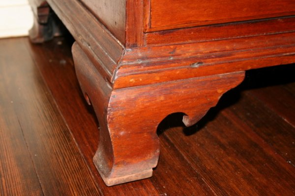 E. 19TH C. AMER. CHIPPENDALE-STYLE SLANT LID DESK - 4