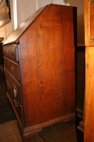 E. 19TH C. AMER. CHIPPENDALE-STYLE SLANT LID DESK - 5