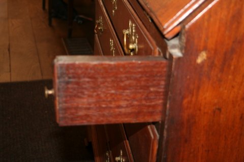 E. 19TH C. AMER. CHIPPENDALE-STYLE SLANT LID DESK - 6