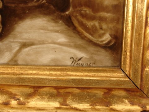 L. 19TH C. GERMAN PORCELAIN PLAQUE OF STREET URCH - 2