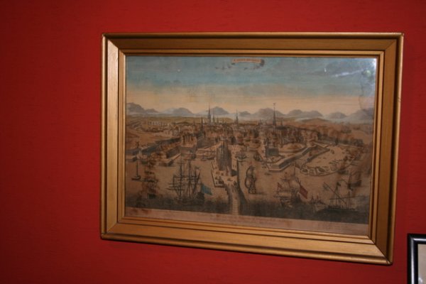 EARLY 18TH C. HAND COLOURED ENGRAVING OF COPENHAG