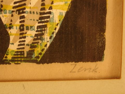 JOSEF ZENK (20THC. UTICA, N.Y. COLOURED WOODBLOCK - 2