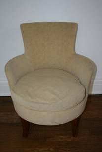 SUEDE UPHOLSTERED TUB CHAIR