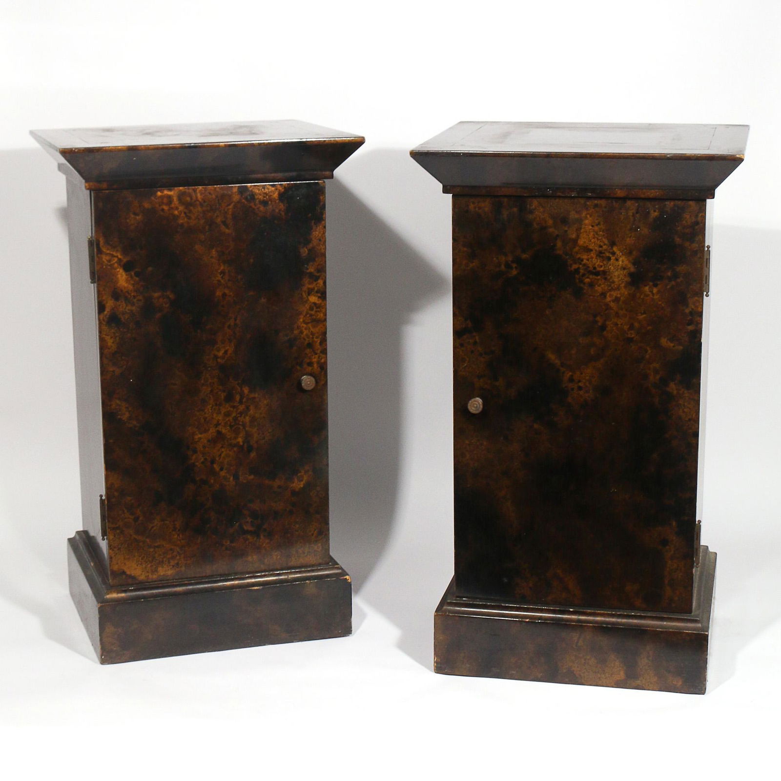 PAIR SMOKEY LACQUERED CABINETS (1 of 8)