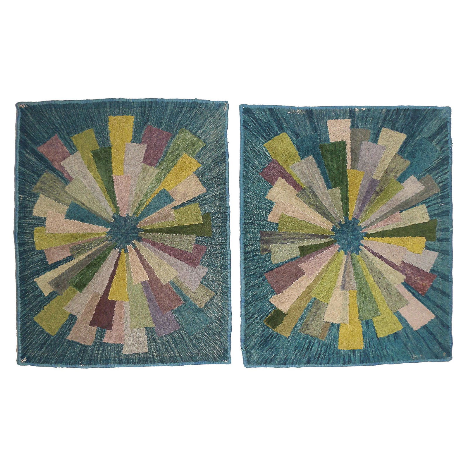 PAIR GEORGE WELLS MID-CENTURY RUGS (1 of 5)