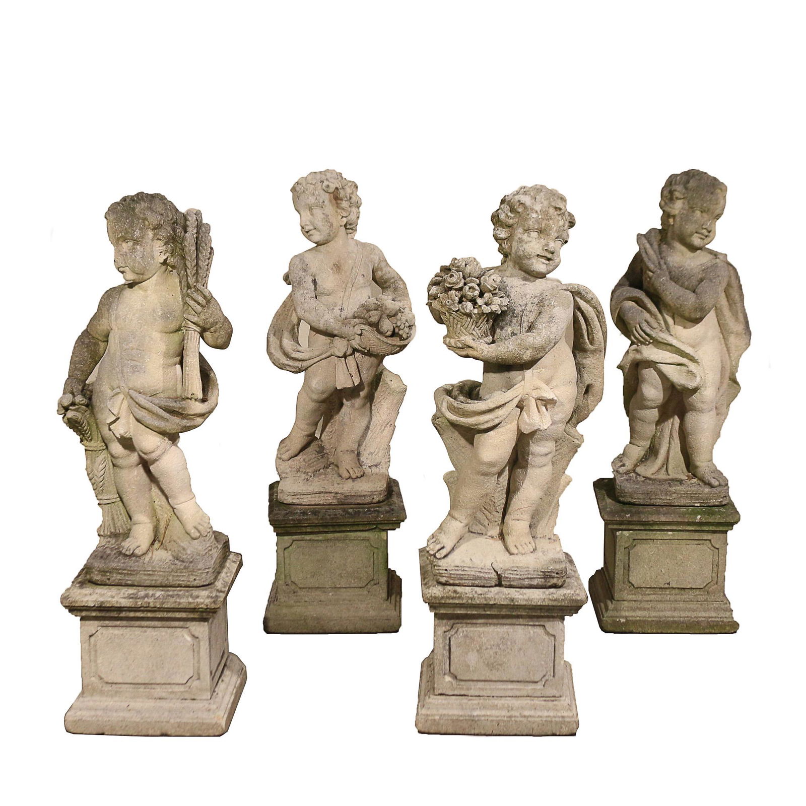 SET of FOUR SEASONS CAST STONE STATUES (1 of 7)