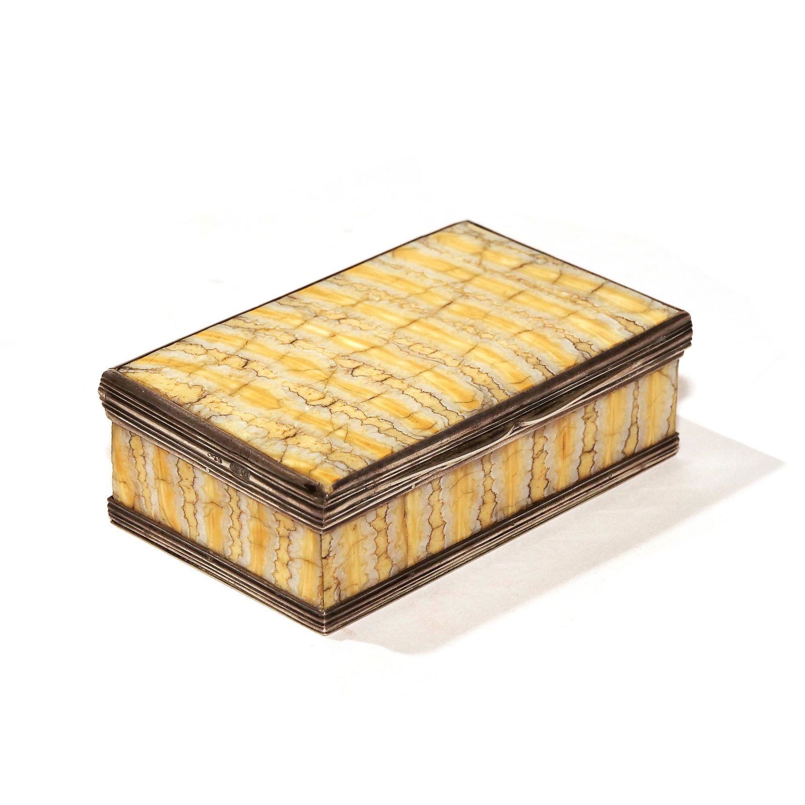 GEORGIAN BANDED AGATE & SILVER BOX (1 of 11)