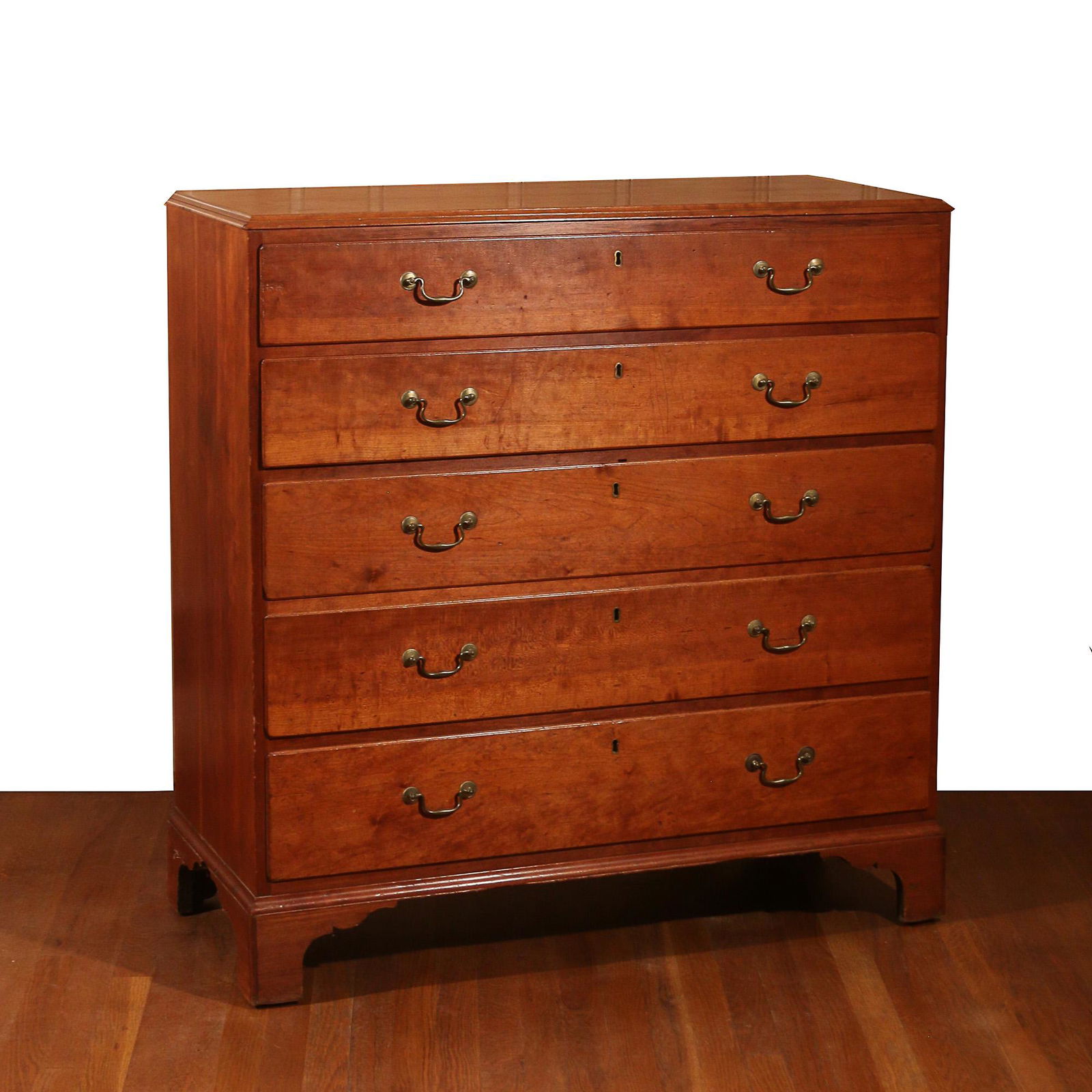 AMERICAN CHERRY FIVE-DRAWER CHEST (1 of 9)