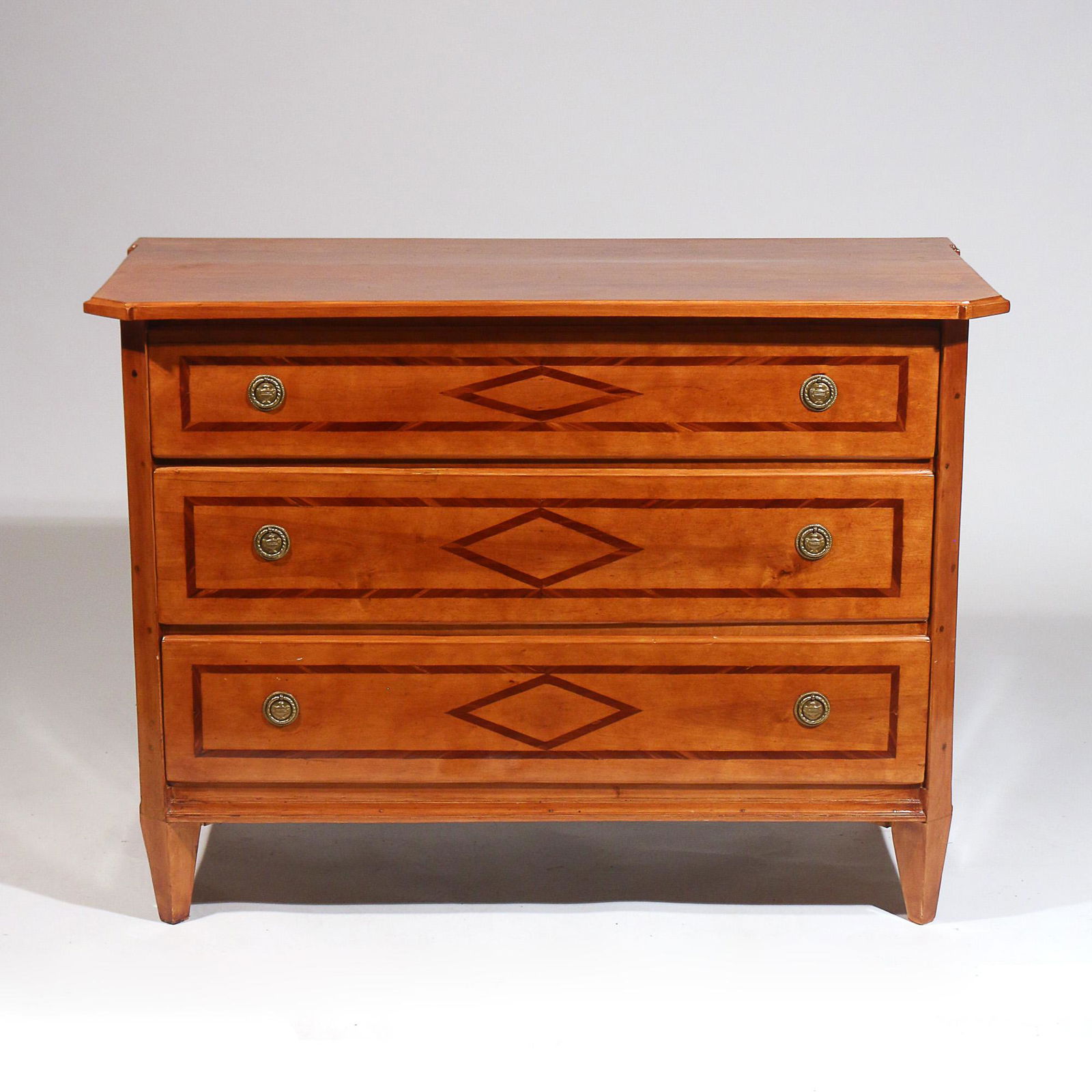 18th CENTURY SCANDINAVIAN BIRCHWOOD INLAID CHEST (1 of 18)