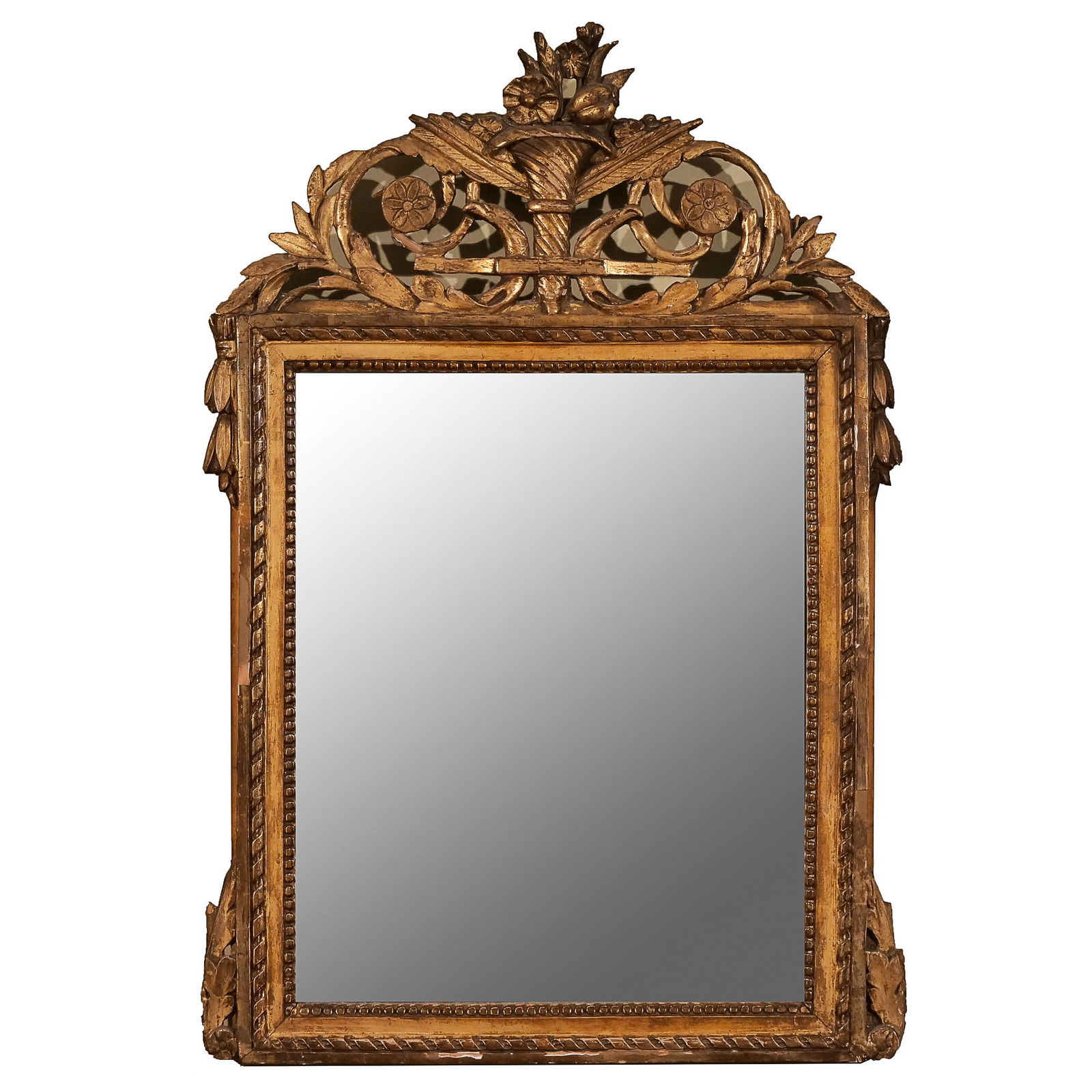 FRENCH CORNUCOPIA GILT WALL MIRROR (1 of 8)