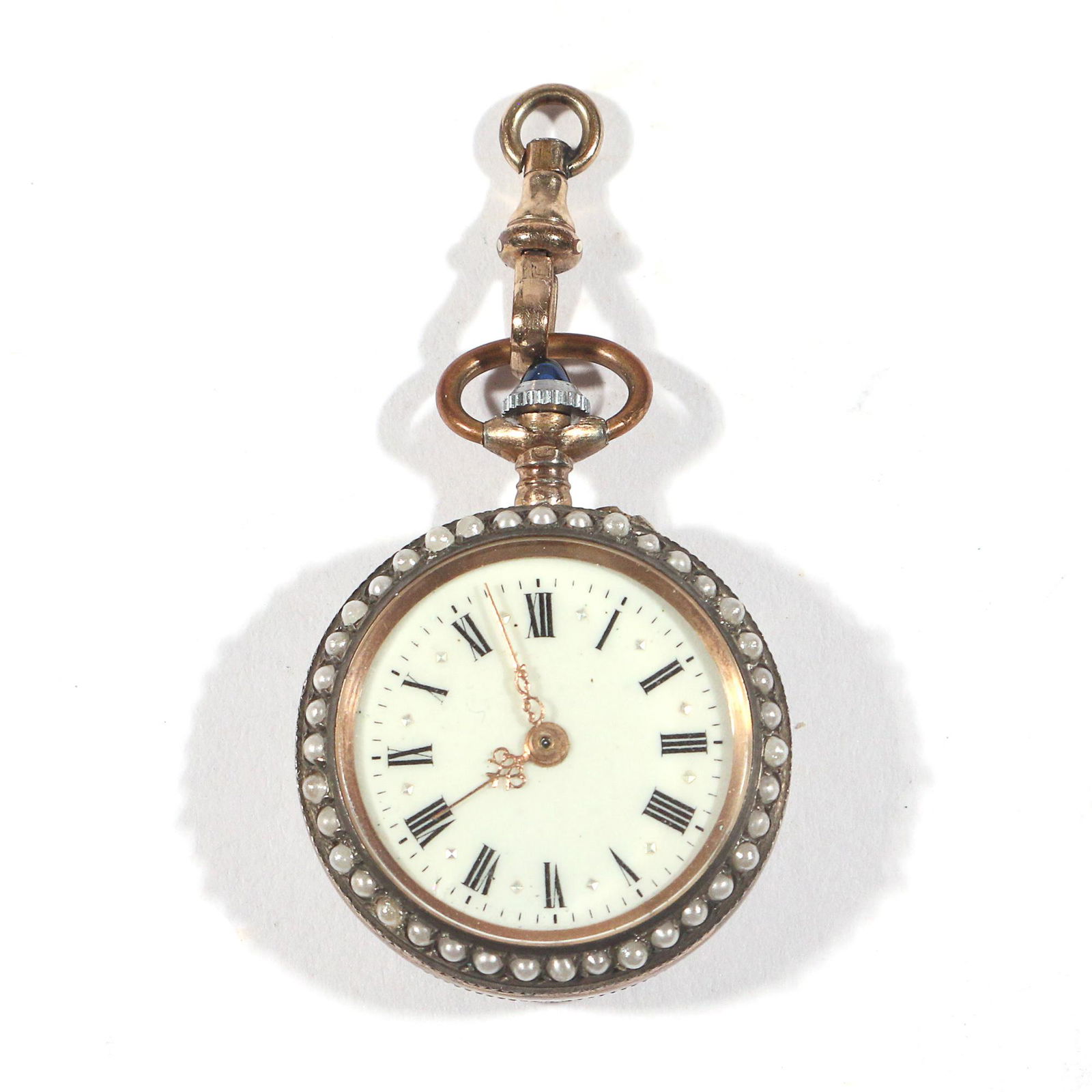 LADY'S ENAMELED PENDANT WATCH (1 of 2)