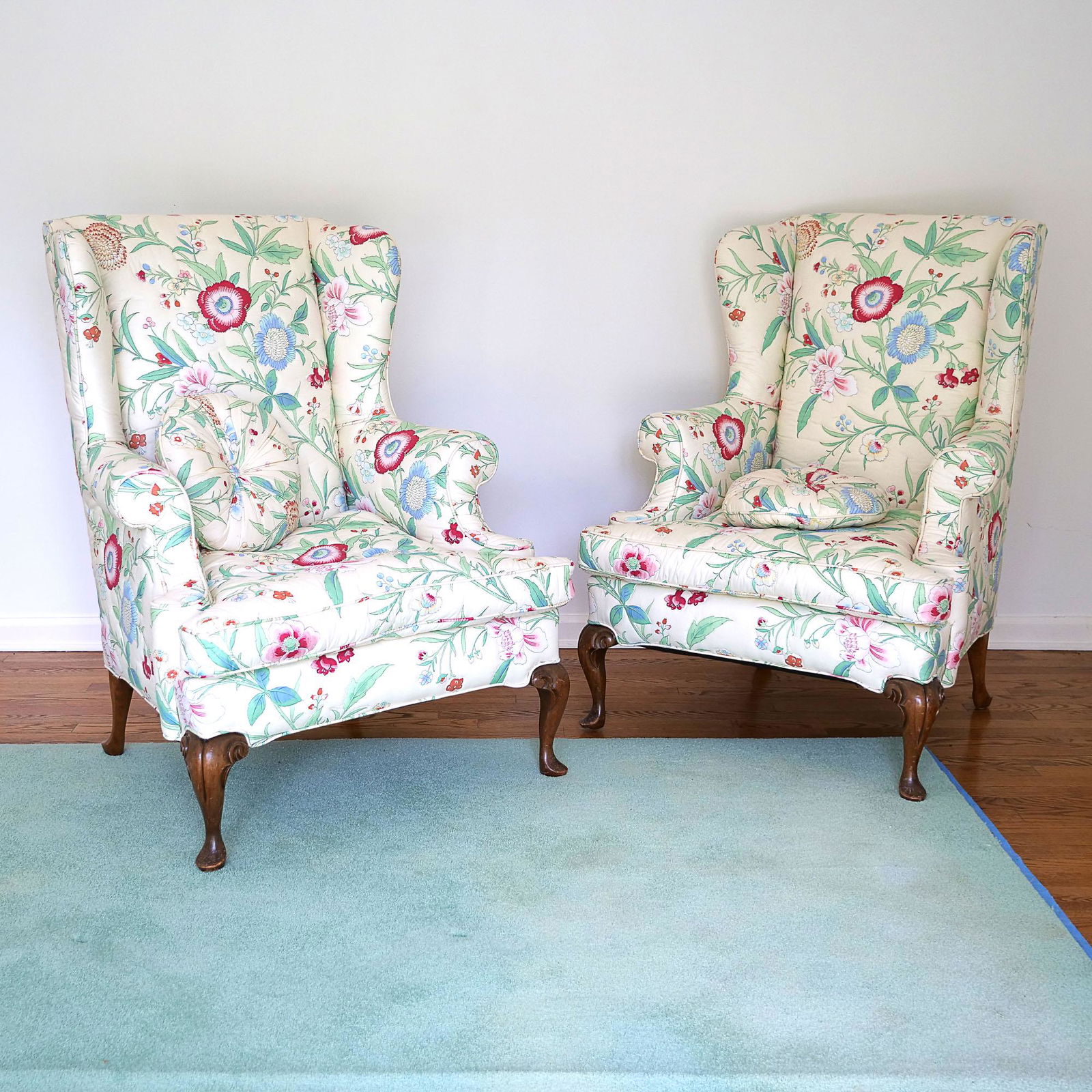 PAIR UPHOLSTERED EASY CHAIRS (1 of 6)