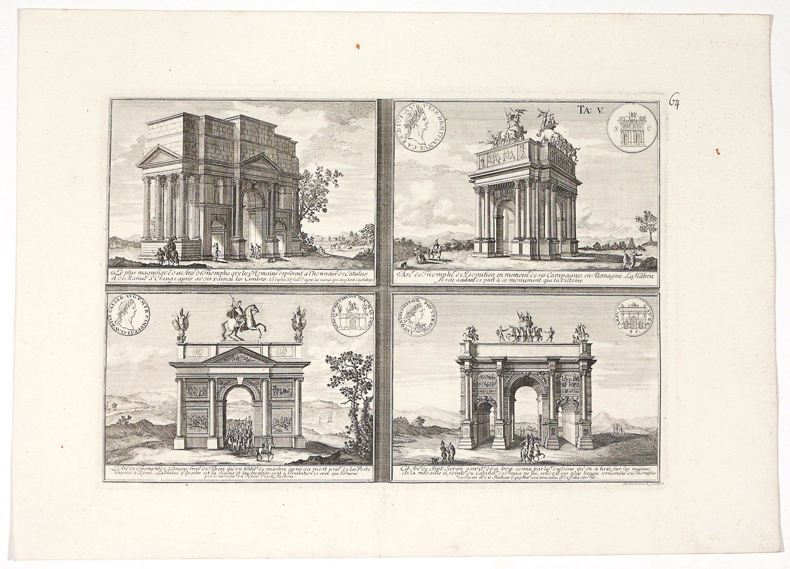 (9pc) 18th CENTURY ARCHITECTURAL ETCHINGS (1 of 20)