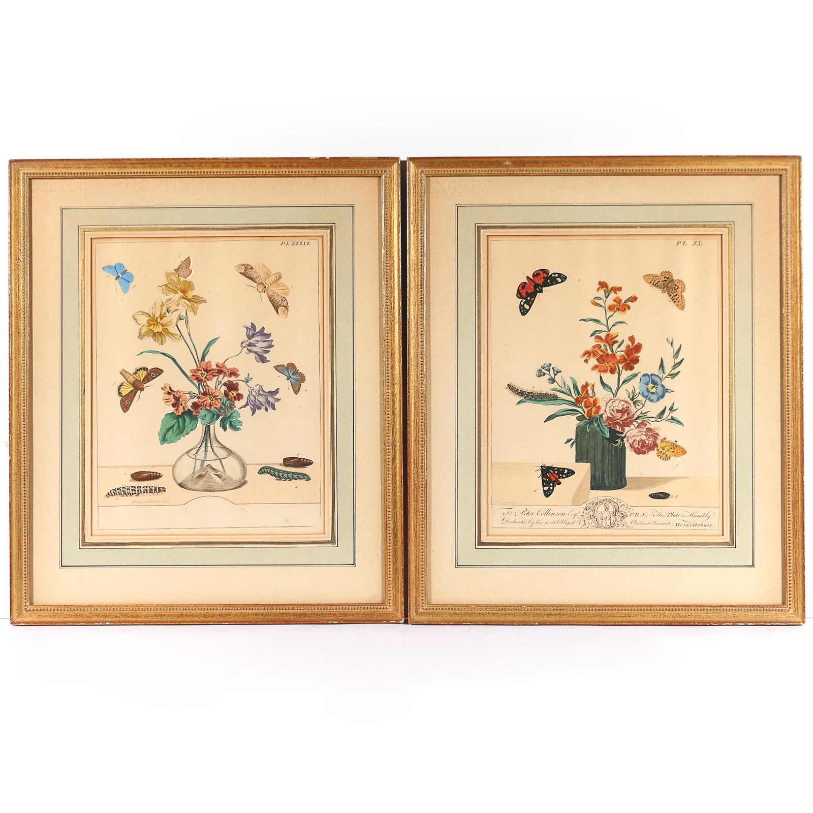 (2pc) 18th CENTURY ENGLISH COLOURED ENGRAVINGS (1 of 11)