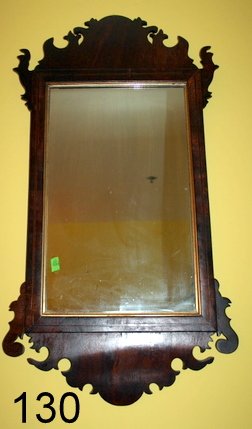 130) L18 - E19C ENG/AMER FRETWORK WALL MIRROR, 40" X 2