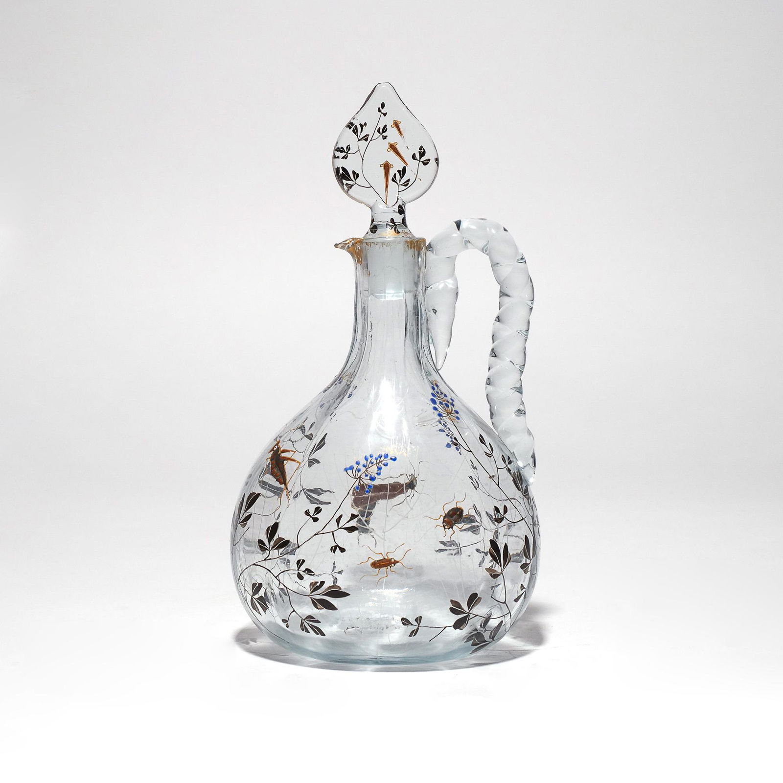 GALLÉ ENAMELED CRYSTAL CRUET JAR (1 of 18)