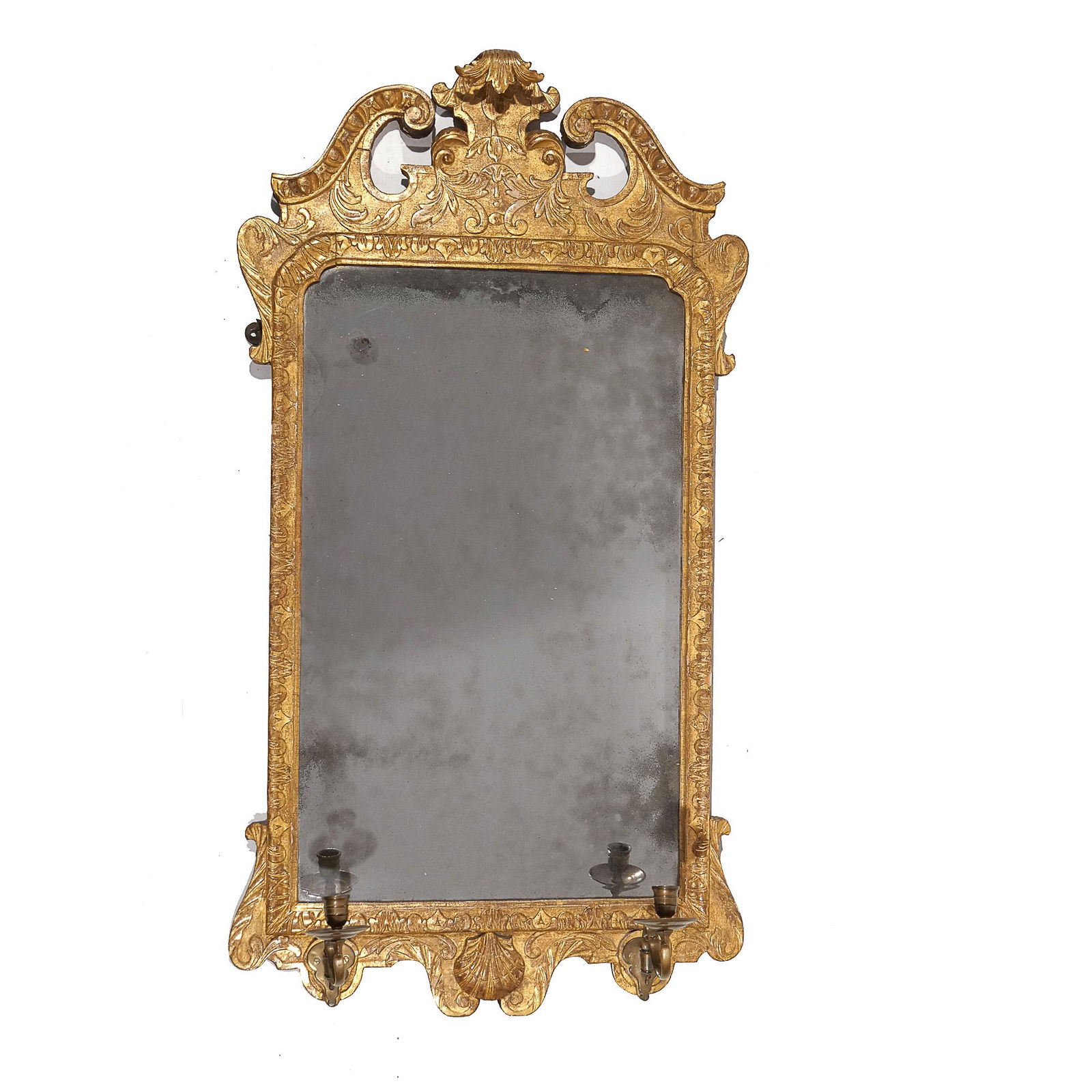QUEEN ANNE GILTWOOD GIRANDOLE MIRROR, C. 1710 (1 of 7)