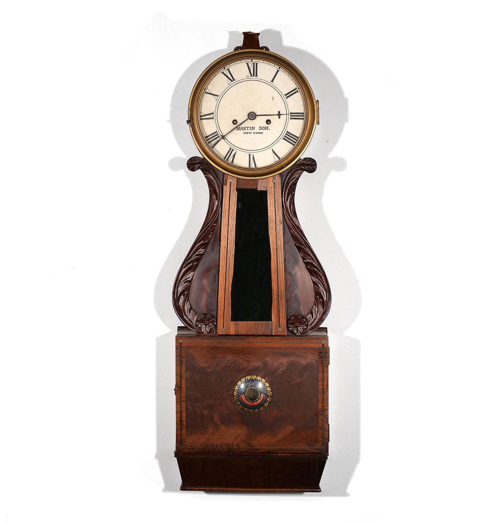 MARTIN & SON LYRE FORM WALL CLOCK (1 of 11)
