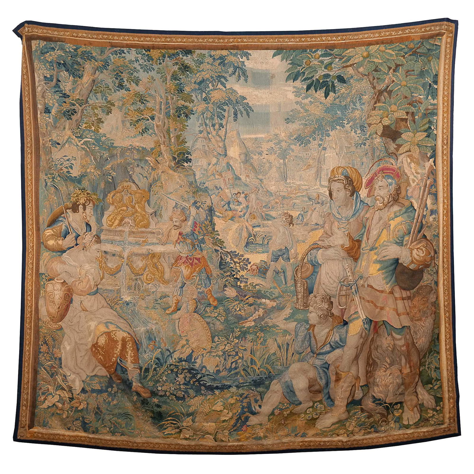 LARGE BELGIAN TAPESTRY, late 16th Century (1 of 12)