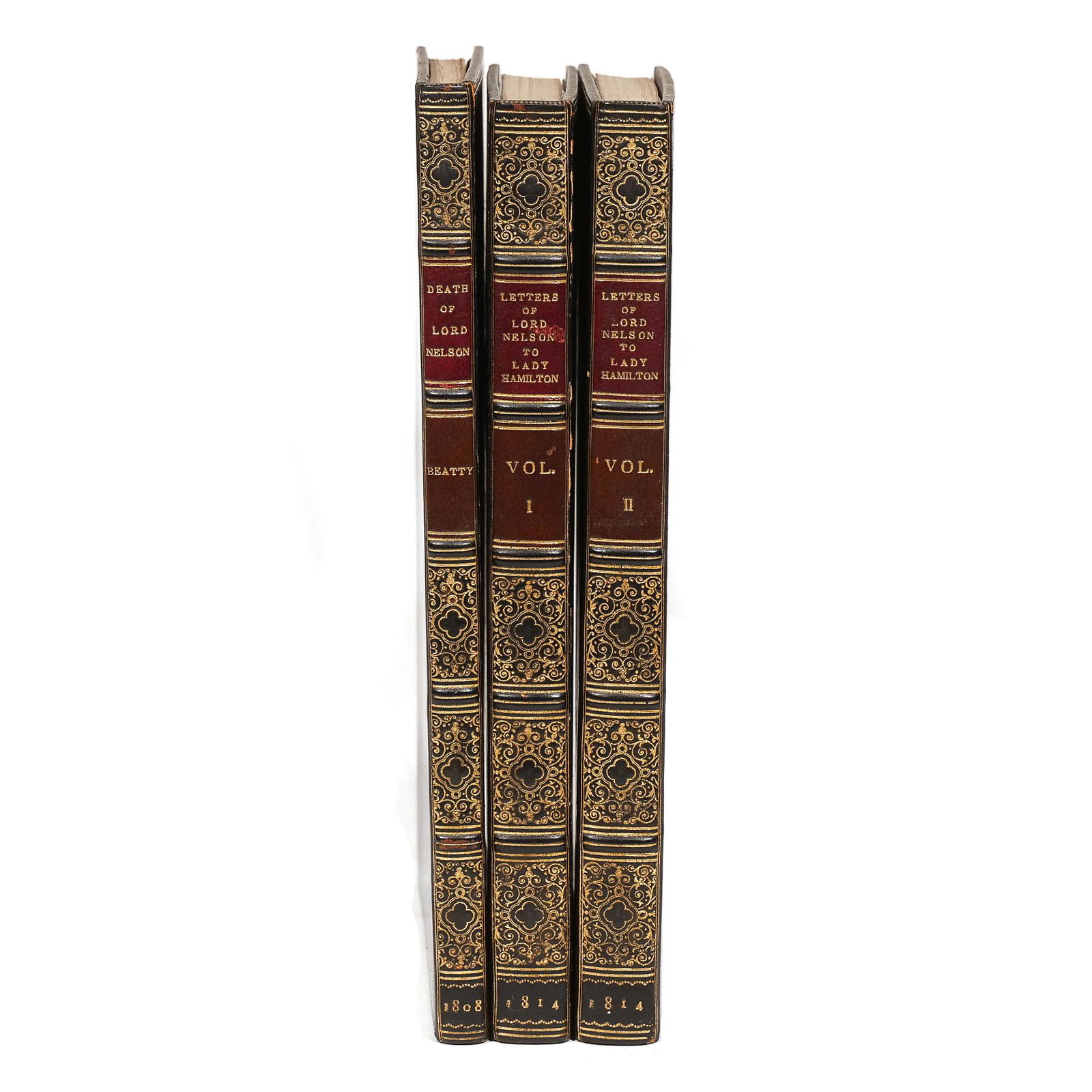 (3vol) LORD NELSON, BARTLETT BINDINGS, 1808-1814 (1 of 9)