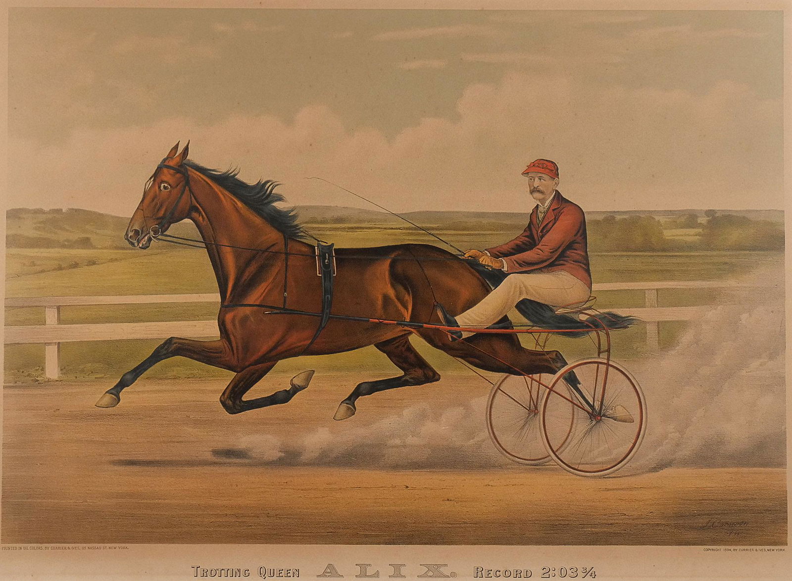 CURRIER & IVES [PUBLISHERS]: TROTTING QUEEN ALIX (1 of 8)