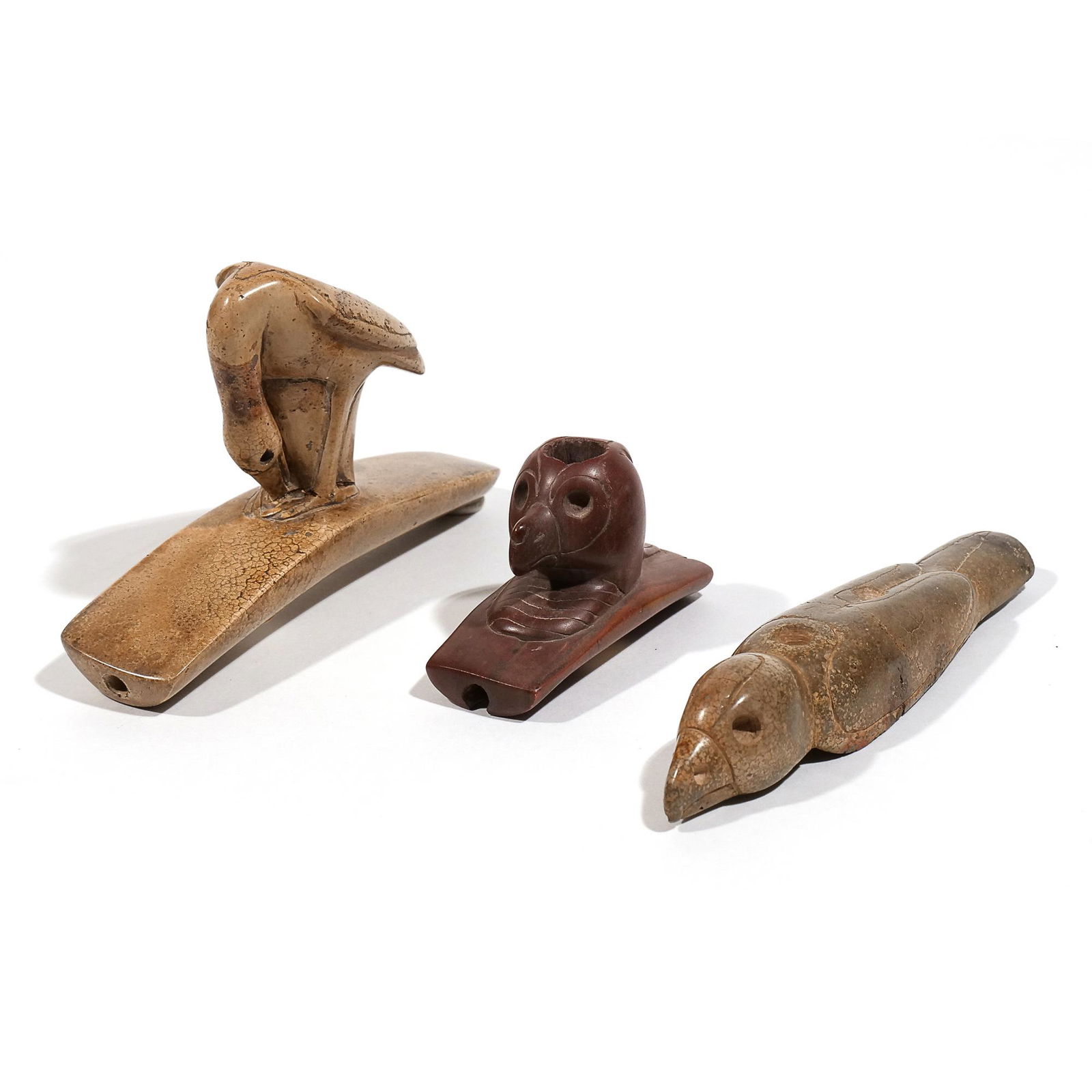 (3pc) NATIVE AMERICAN BIRD PIPES (1 of 17)