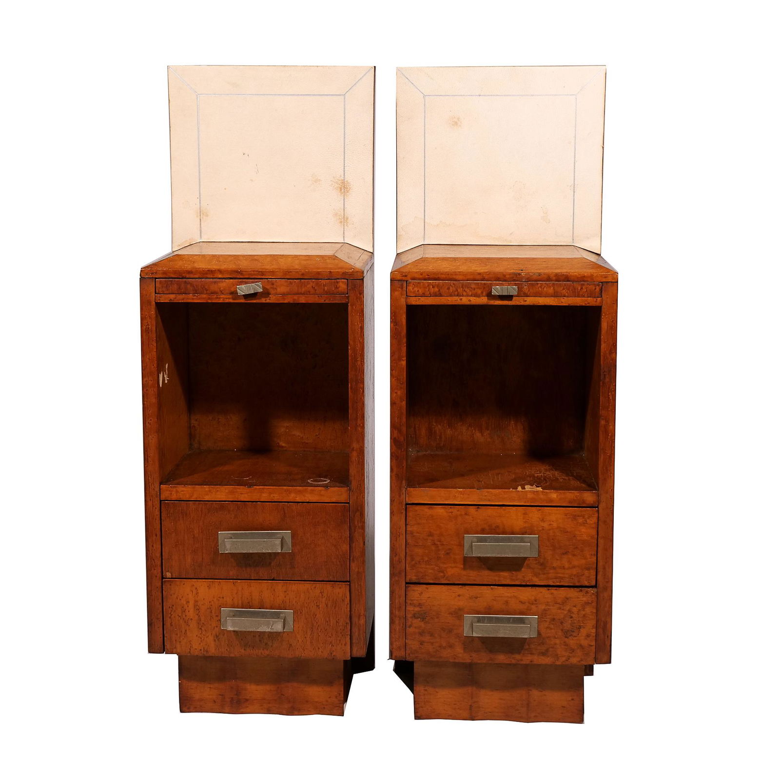 PAIR ART DECO BEDSIDE CABINETS of SMALL SIZE (1 of 7)