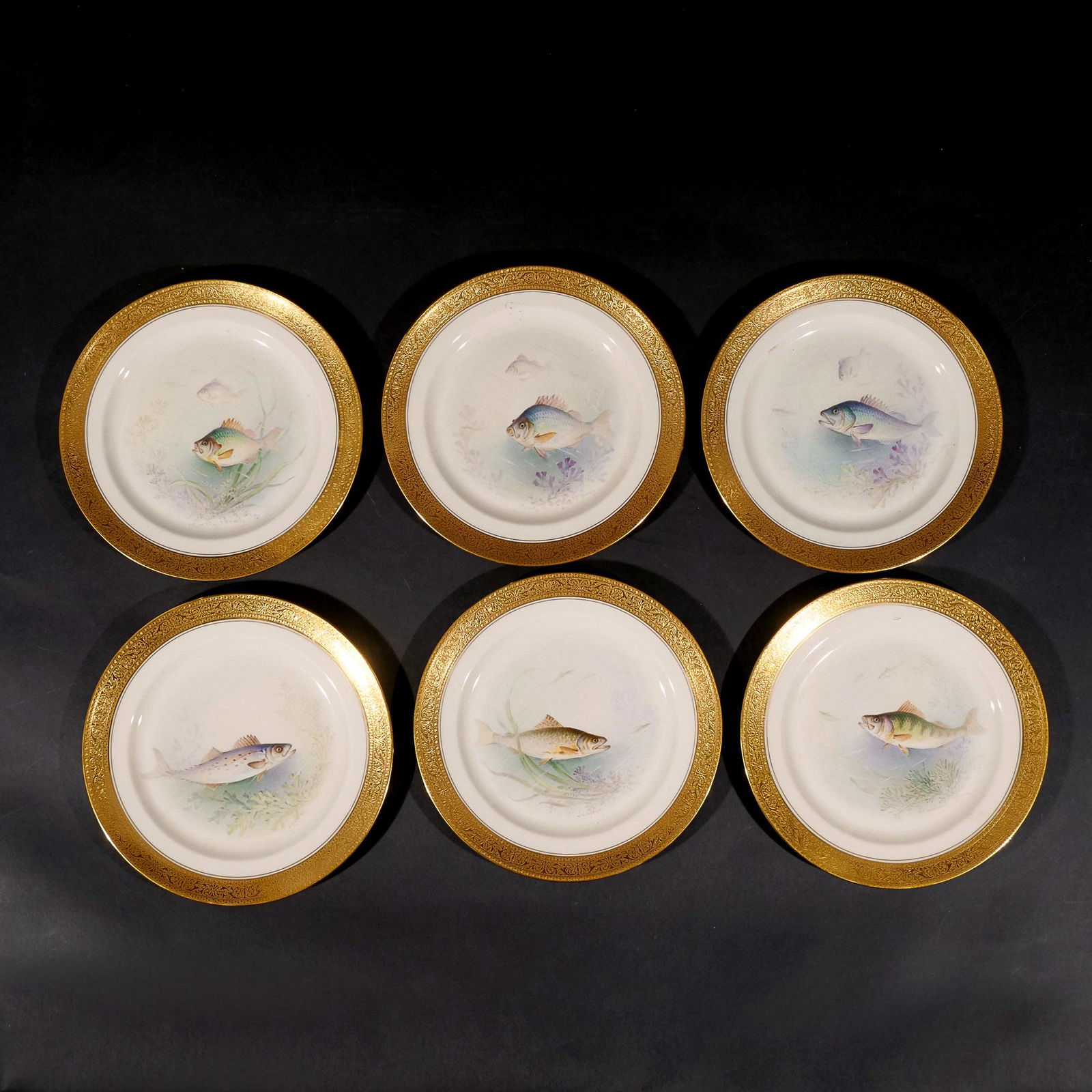 (6pc) LENOX OVINGTON FISH PLATES (1 of 9)