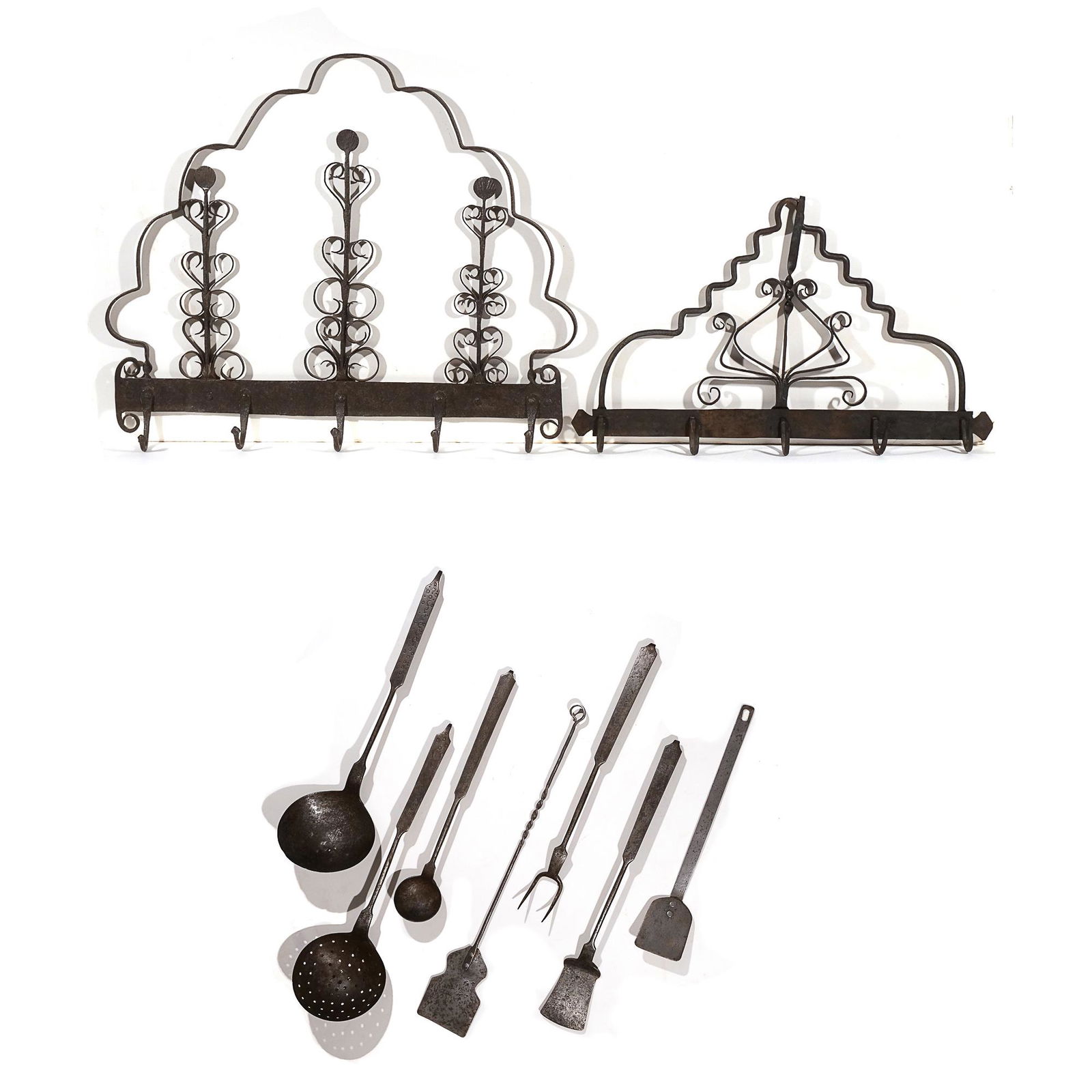 (2pc) WROUGHT IRON CANDLE WALL RACKS (1 of 12)