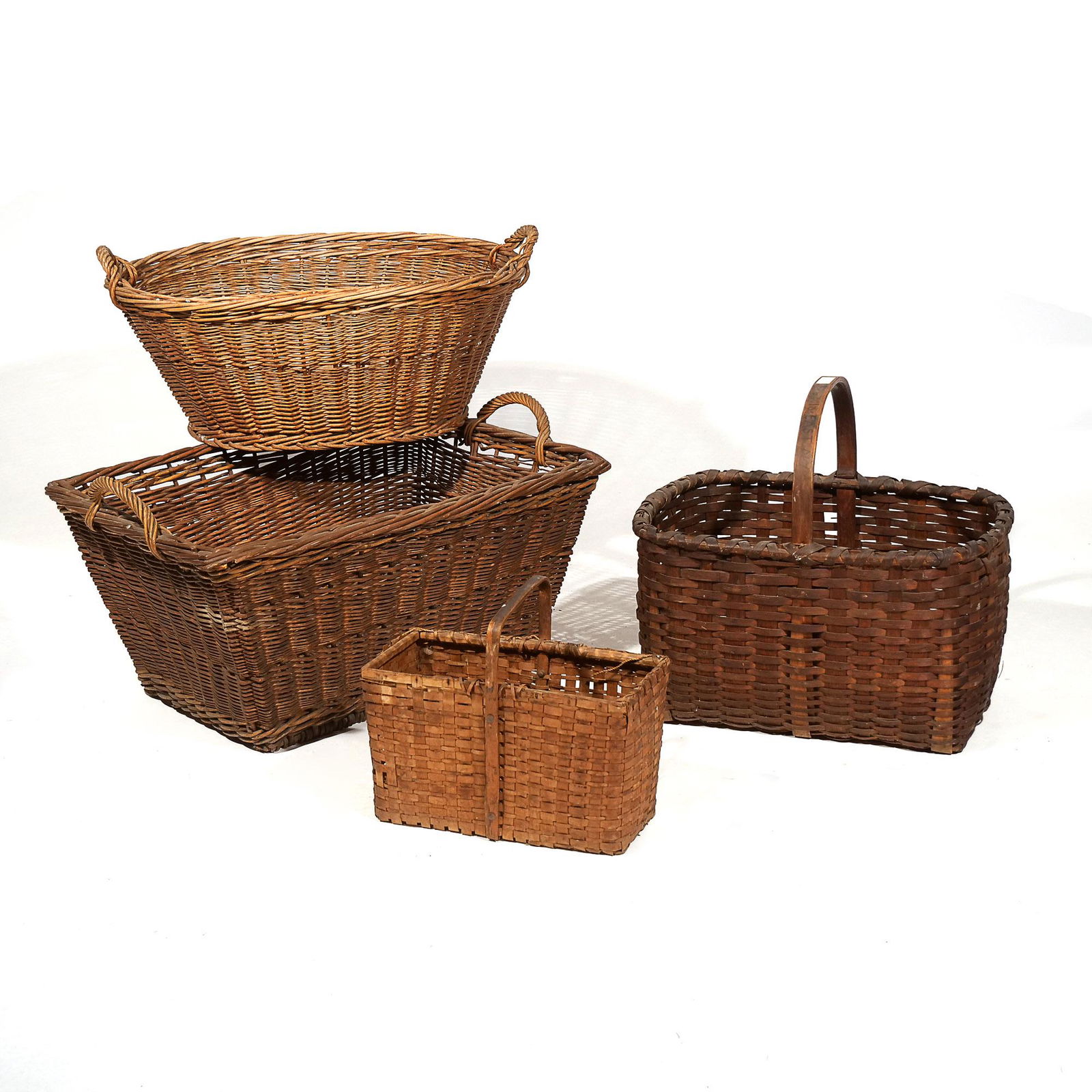 (4pc) MISC. ANTIQUE BASKETS (1 of 7)