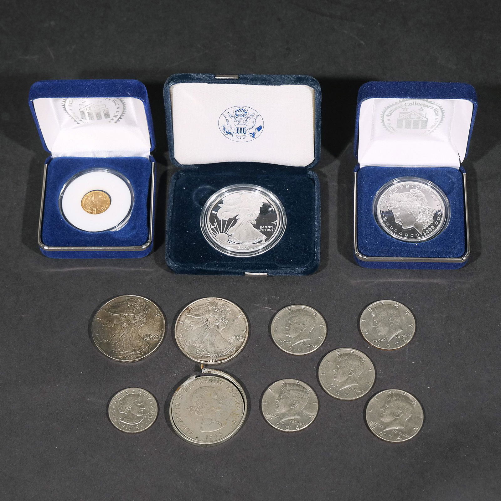 (12pc) MISC. GOLD & SILVER U.S. COINS (1 of 8)