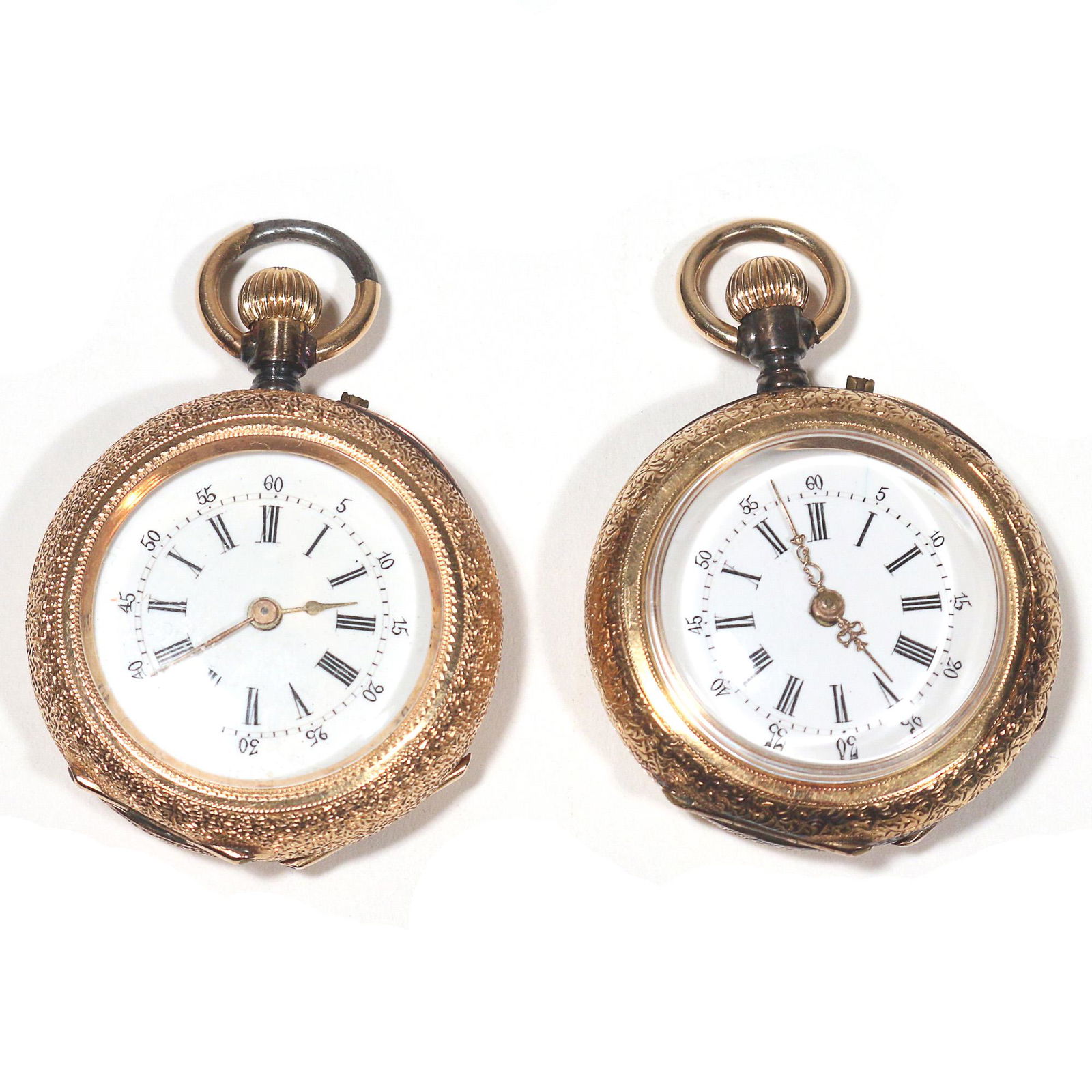(2pc) GENEVE 18k POCKET WATCHES (1 of 8)