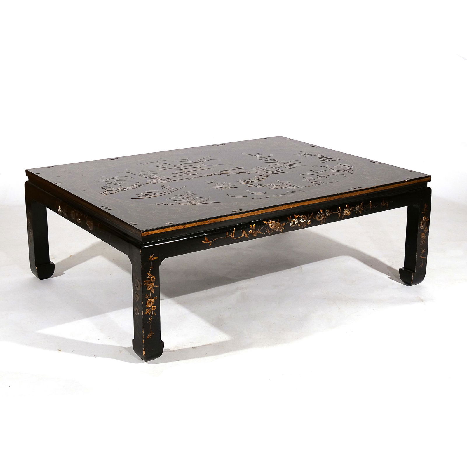 20th C. or EARLIER CHINESE LACQUERED LOW TABLE (1 of 14)