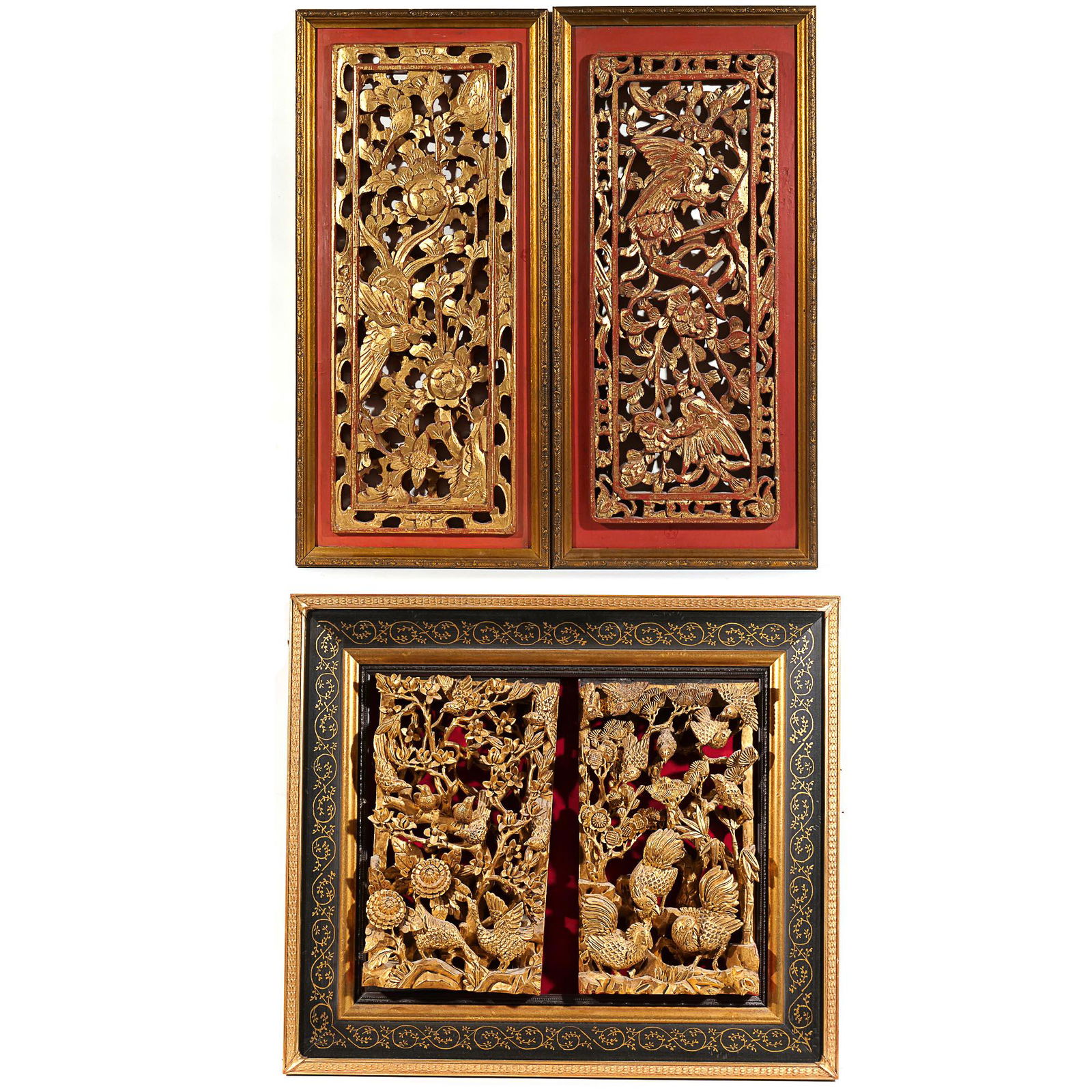 (3pc) CHINESE CARVED PANELS (1 of 14)