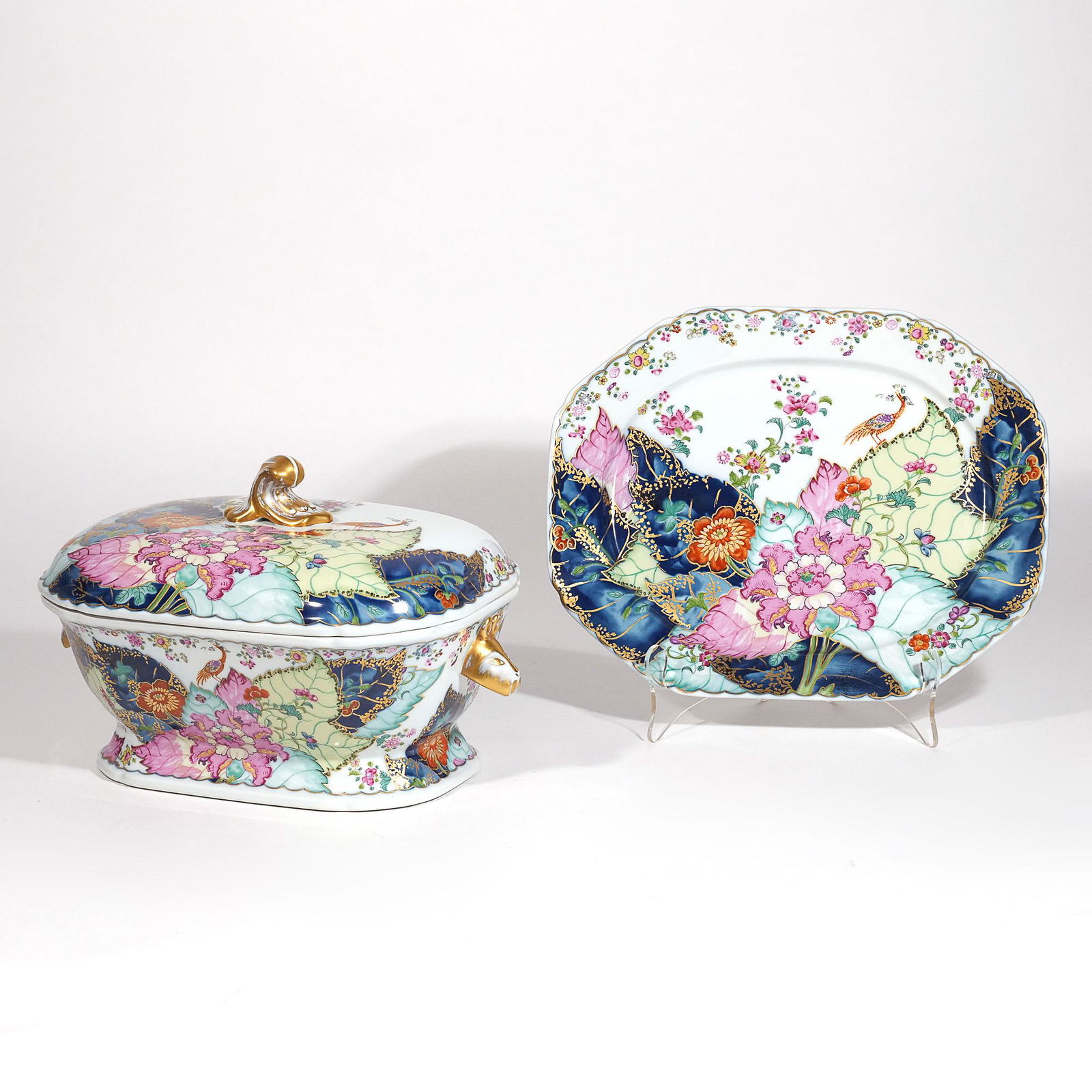 (2pc) MOTTAHEDEH TUREEN & SERVING PLATTER (1 of 8)