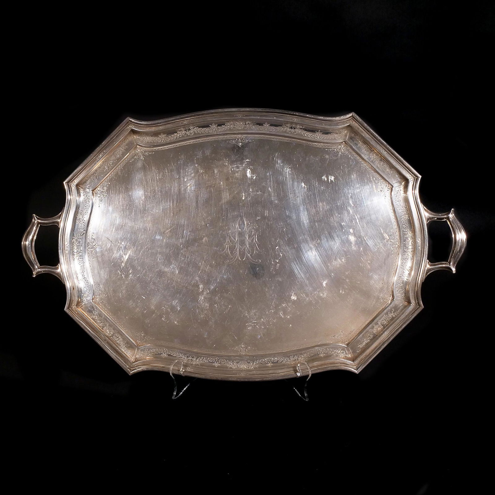 WM. B. DURGIN STERLING SILVER SERVING TRAY (1 of 8)