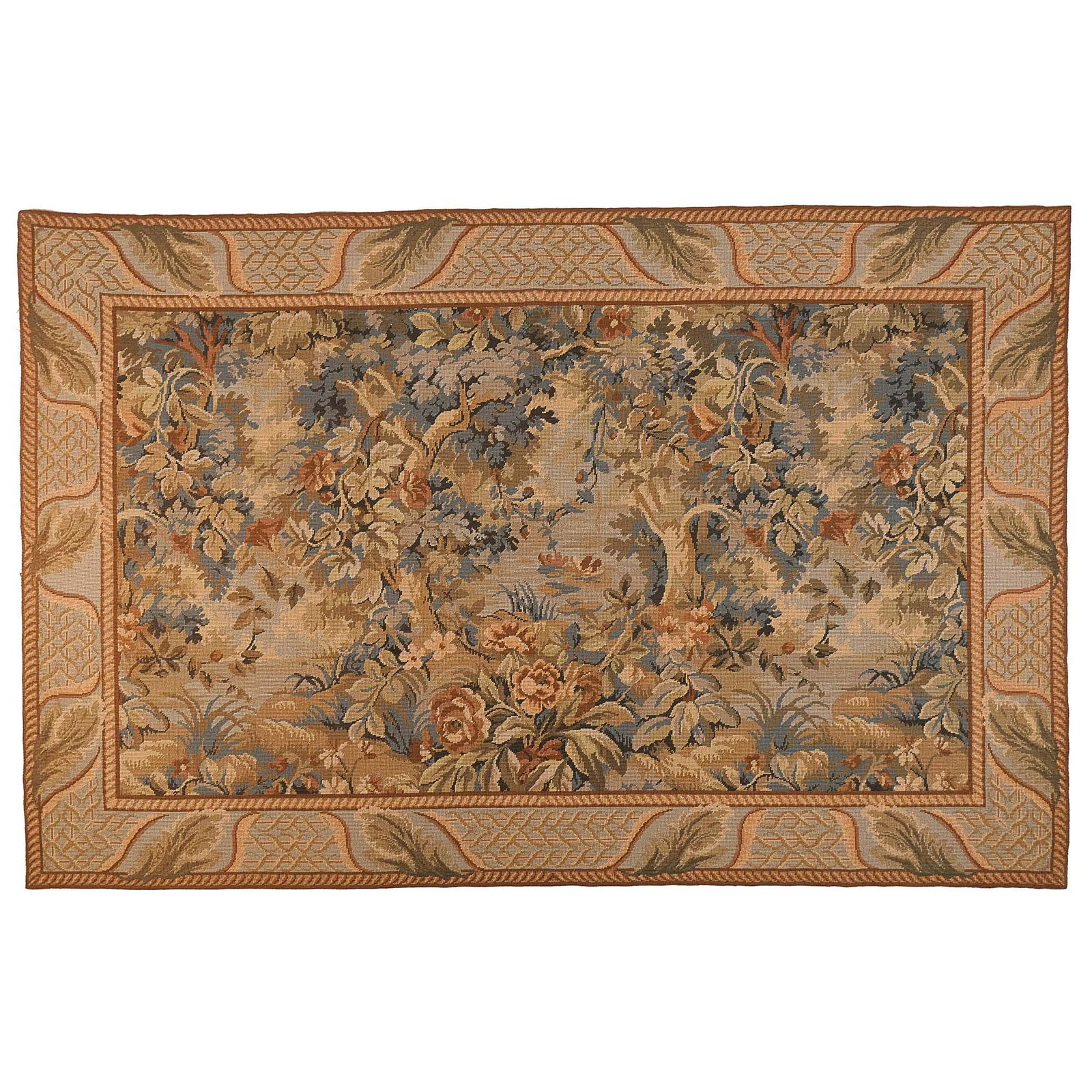 LATE 19th C. FRENCH VERDURE TAPESTRY (1 of 5)