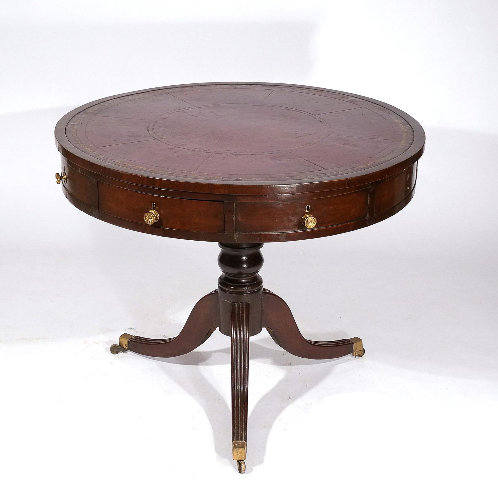 GEORGE III MAHOGANY DRUM TABLE (1 of 11)
