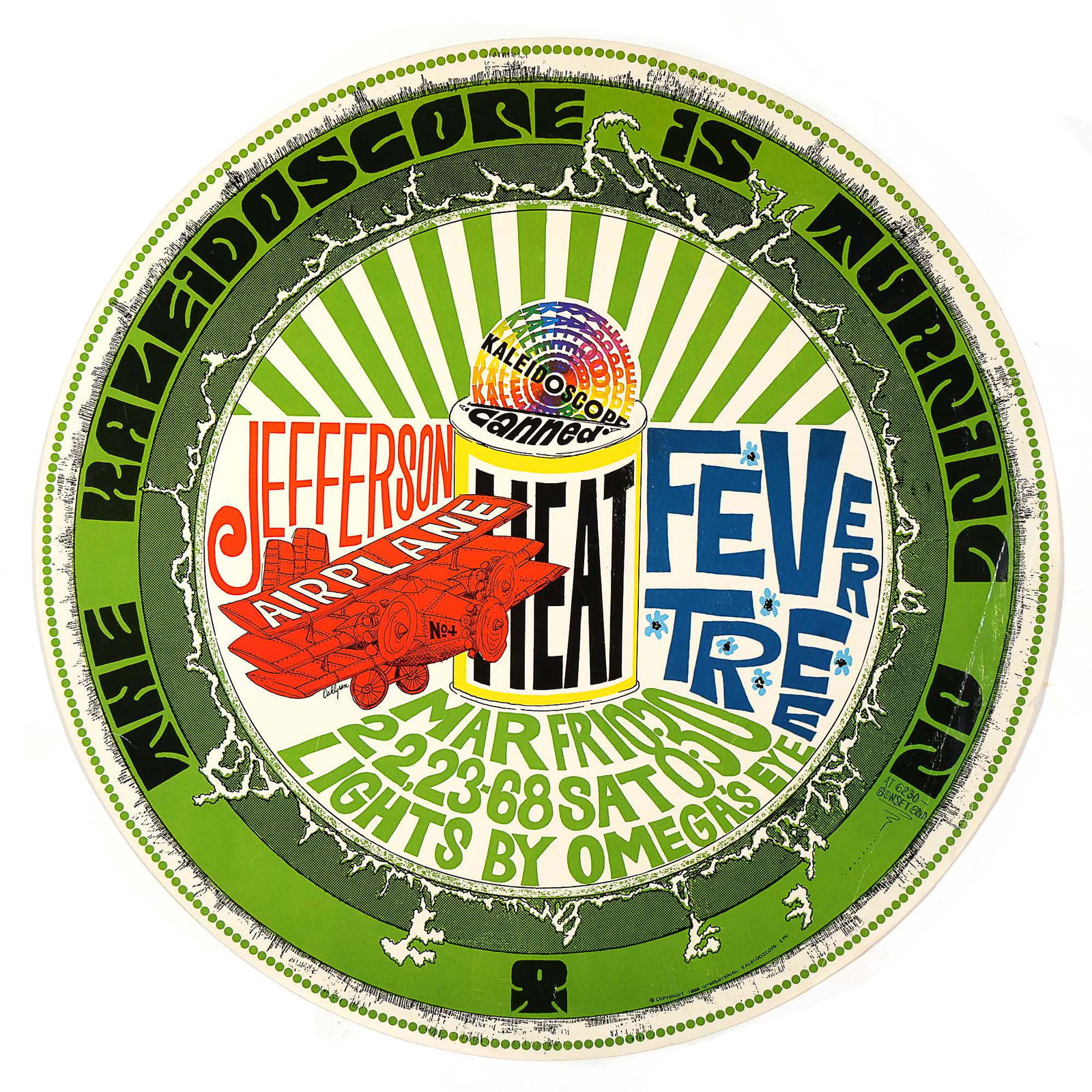 KALEIDOSCOPE CLUB POSTER: JEFFERSON AIRPLANE, ETC. (1 of 6)