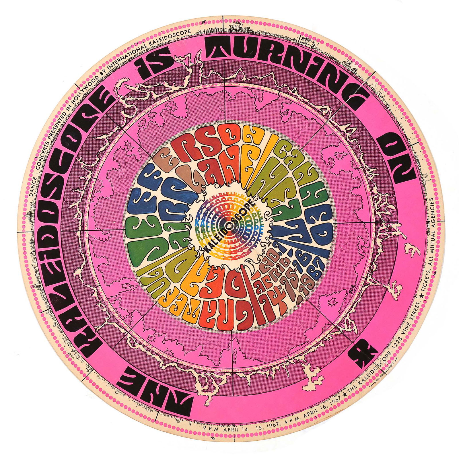 KALEIDOSCOPE CLUB POSTER: GRATEFUL DEAD, ETC. (1 of 5)