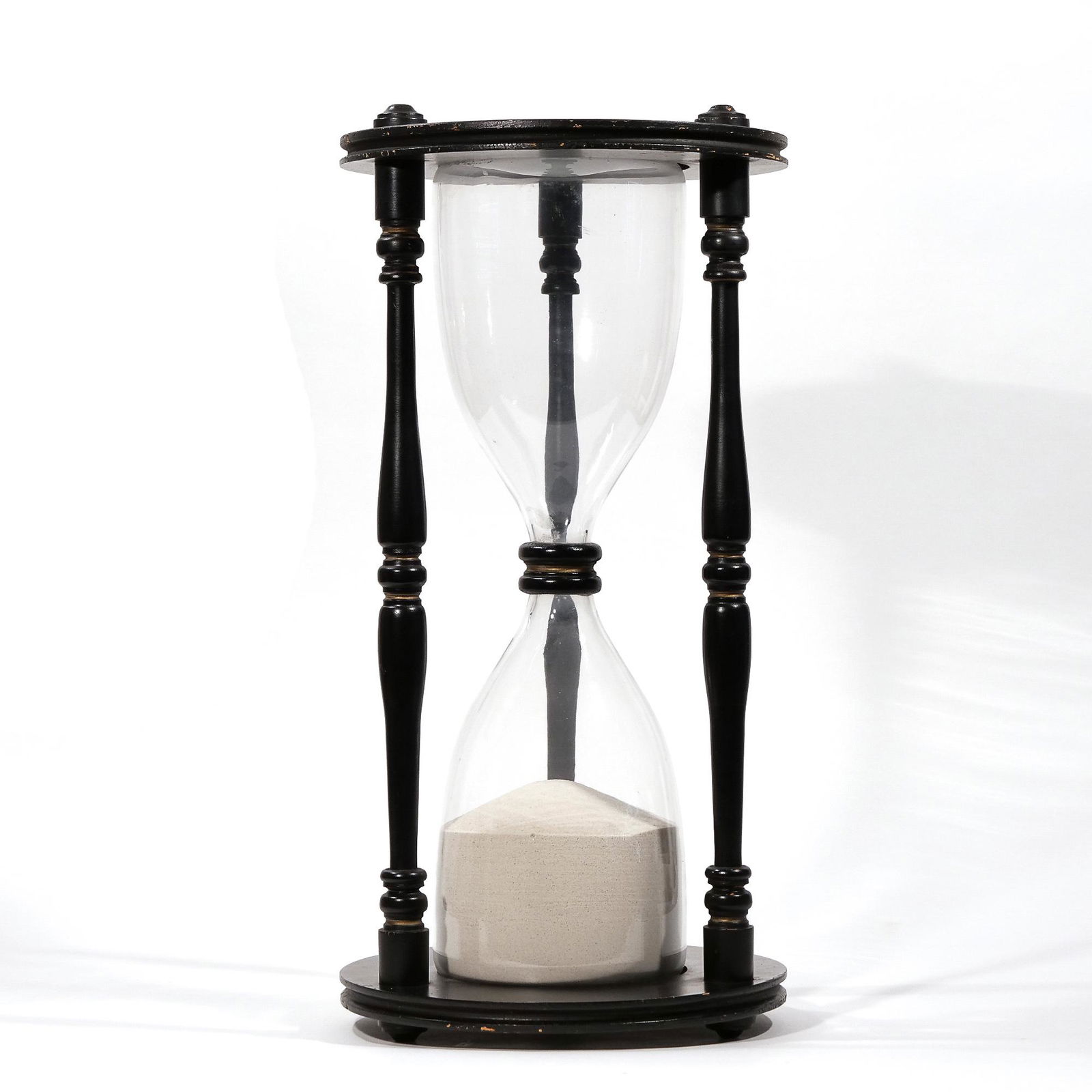 ANTIQUE MONUMENTAL BLOWN HOURGLASS (1 of 10)