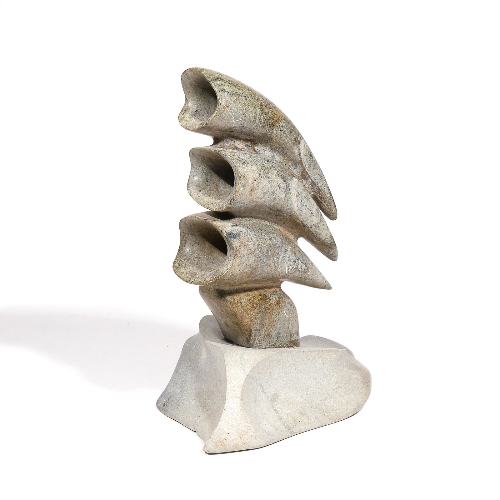 INUIT CARVED GREEN SOAPSTONE SCULPTURE (1 of 5)