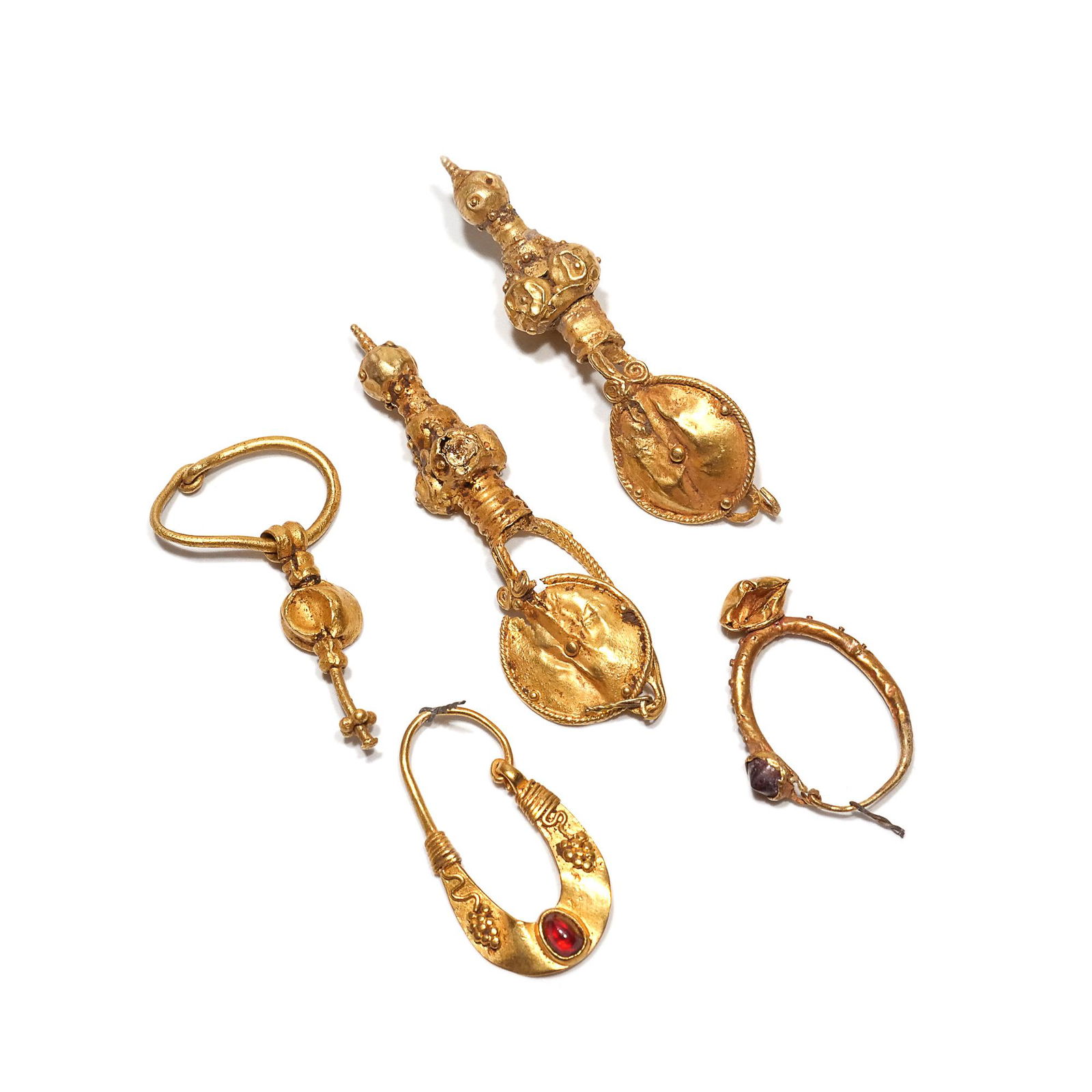 (5pc) ANCIENT / BYZANTINE 18k GOLD JEWELRY (1 of 7)