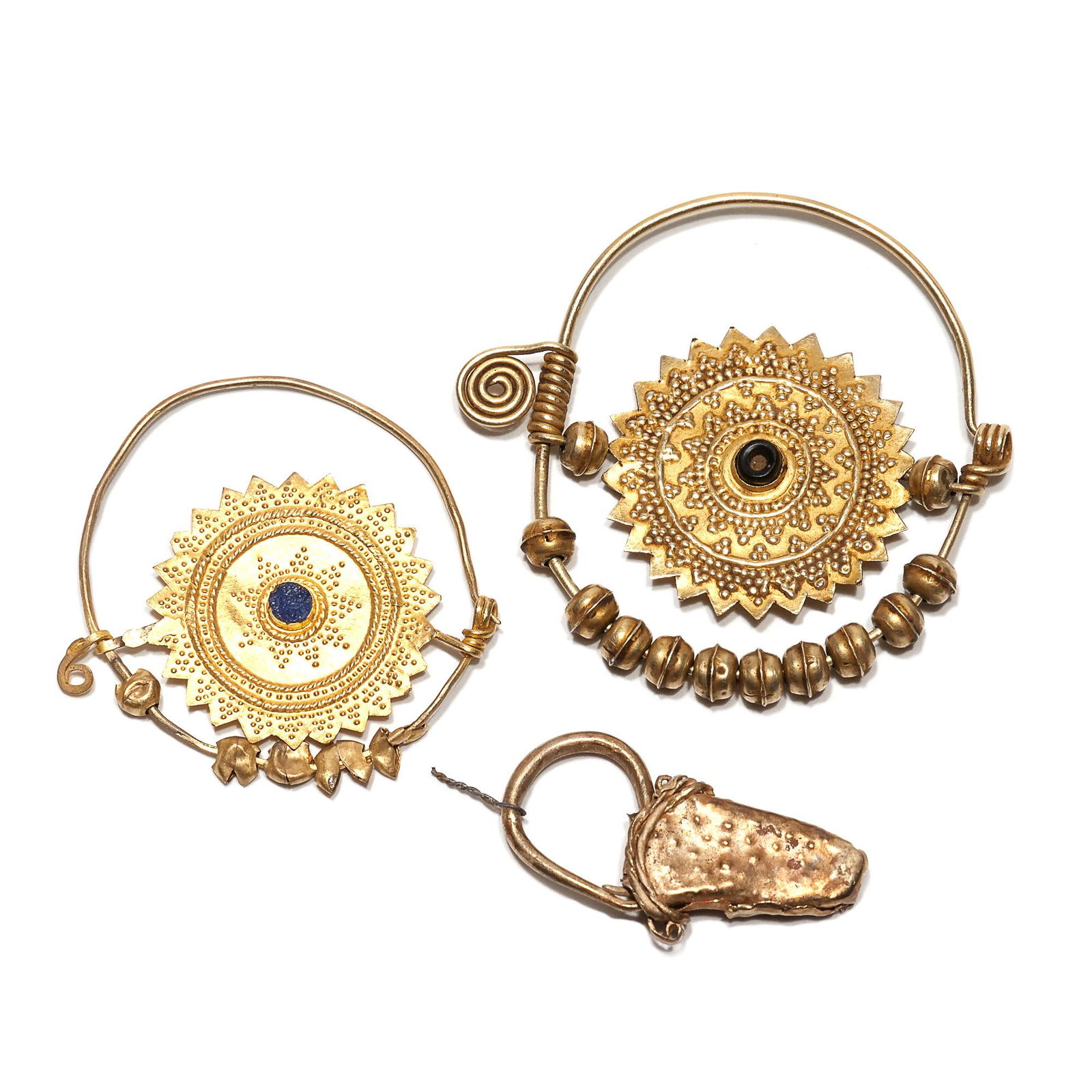 (3pc) ANCIENT / BYZANTINE 14k GOLD JEWELRY (1 of 6)
