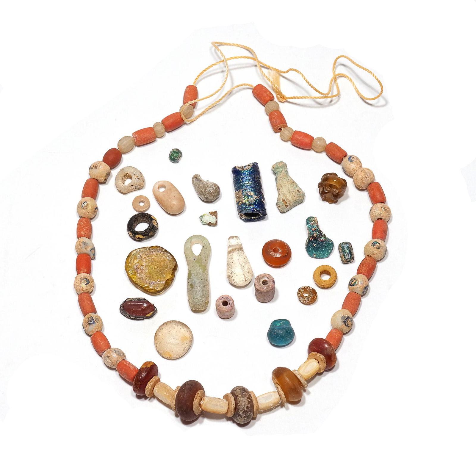 GROUP ANCIENT ROMAN GLASS & OTHER BEADS (1 of 5)