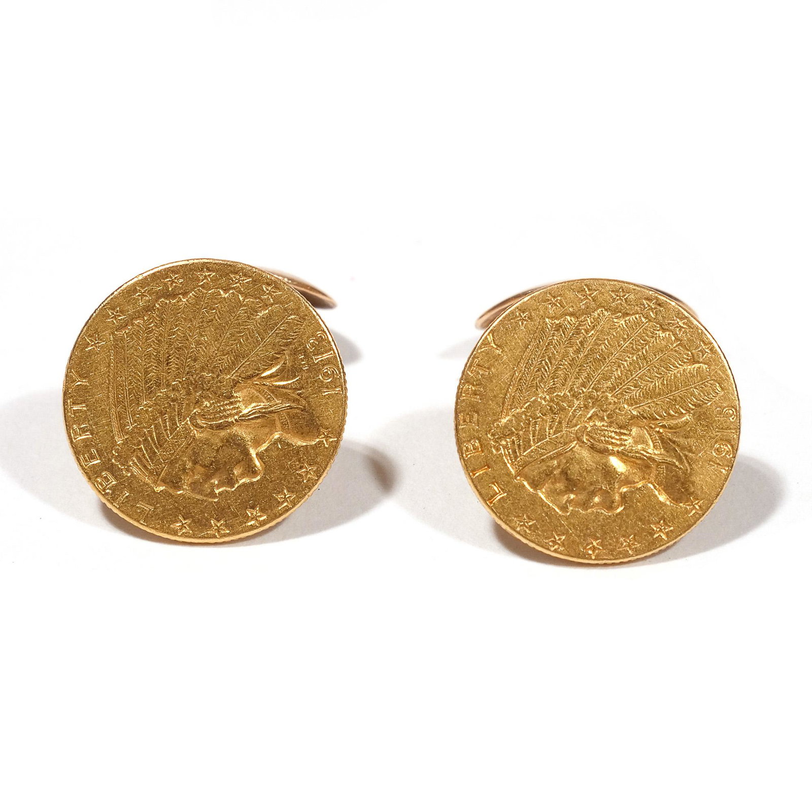 PAIR $2.5 GOLD COIN CUFFLINKS (1 of 3)