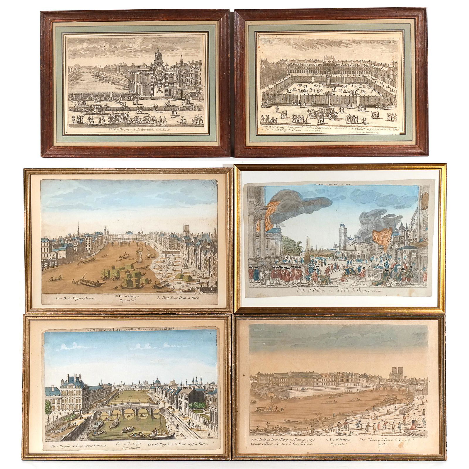 (6pc) 18th & 19th CENTURY PARISIAN ENGRAVINGS (1 of 20)