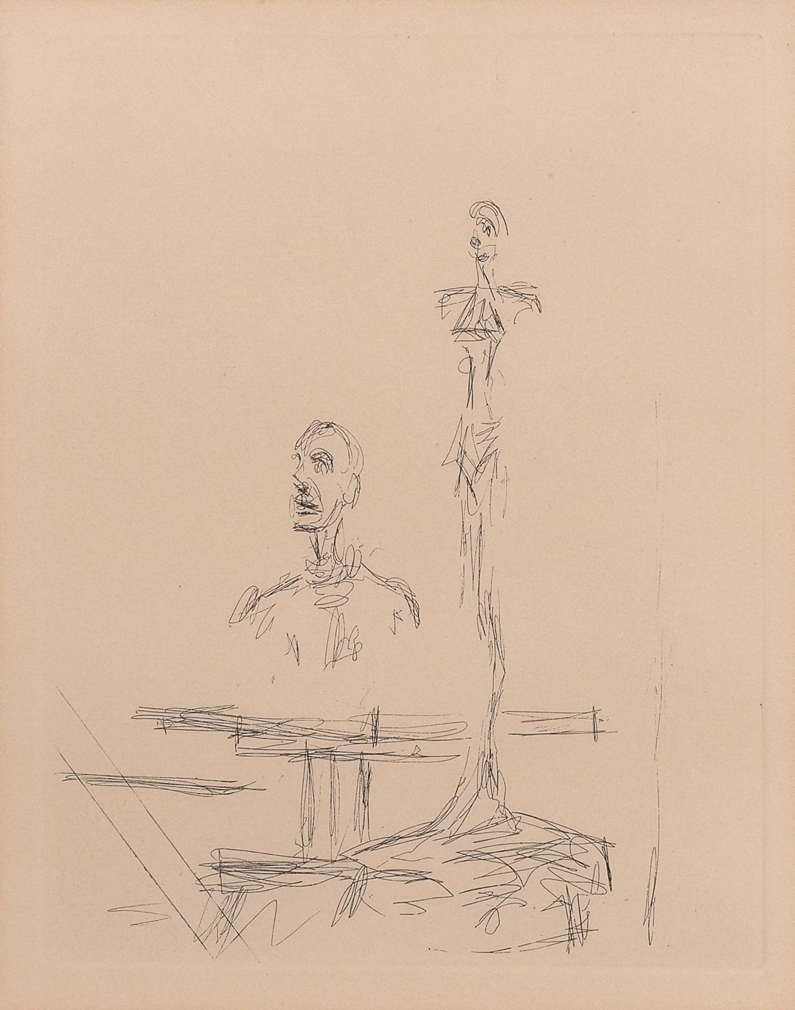 ALBERTO GIACOMETTI (Swiss, 1901-1966), ETCHING (1 of 9)