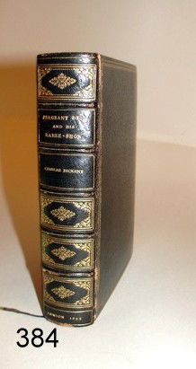 384) GEORGE MOGRIDGE "SERGENT BELL AND HIS RAREE-SHOW": BY GEORGE MOGRIDGE, BELL 1778-1854-{ALTERNATE NAMES: OLD HUMPHREY}-"SERGEANT BELL AND HIS RAREE-SHOW," L, 1839-ILLUS. GEORGE CRUIKSHANK & OTHERS, BOUND BY ZAEHNSDORF, 1912, MOR GILT, N.B. INCORRECT SP