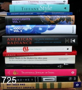 725A) 13-CONTEMPORARY BOOKS ON JEWELRY & LIGHTING, ET A